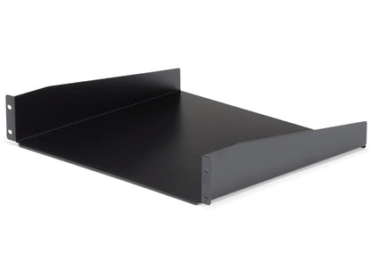 StarTech.com 2U Fixed Server Rack Mount Shelf, 16in Deep Steel Universal Cantilever Tray for 19" AV/Data/Network Equipment Rack with Cage Nuts & Screws, 44lbs Weight Capacity, 60" Deep - 2U Network Rack Shelf (CABSHELF) - rack shelf