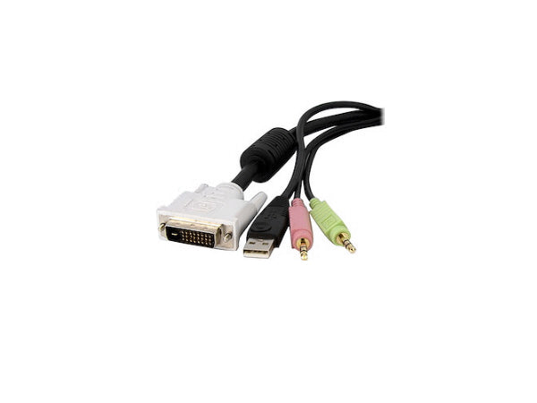 4-IN-1 USB DVI KVM SWITCH CABLE W/ AUDIO