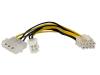 StarTech.com 6 Inch 4 Pin to 8 Pin EPS Power Adapter with LP4 - F/M - ATX to EPS Power Adapter (EPS48ADAP) - power adapter - 6 in