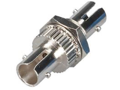 Fiber Optic Coupling - Singlemode, Simplex, Ceramic Sleeve, Round, ST-ST, Silver