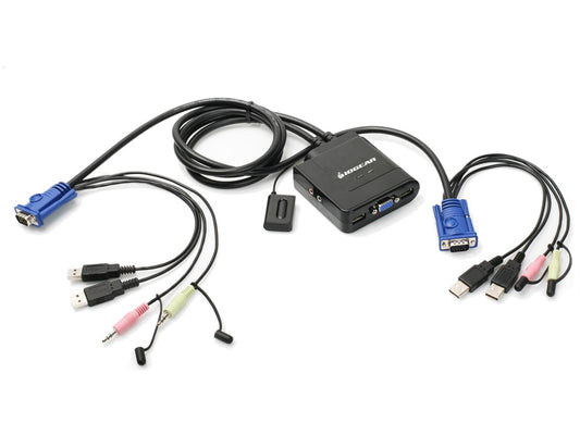 2-Port USBCableKVMSwitchwithAudioandMic