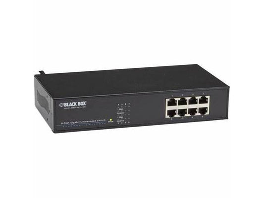 Gigabit Ethernet (1000-Mbps) Switch - (8) 10/100/1000-Mbps Copper RJ45, Rackmount