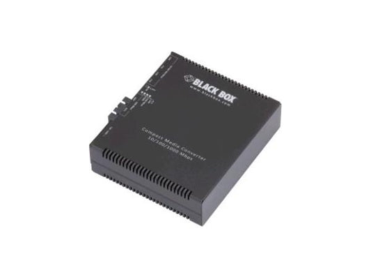 Black Box Compact Media Converter - fiber media converter - 10Mb LAN, 100Mb LAN, GigE - TAA Compliant