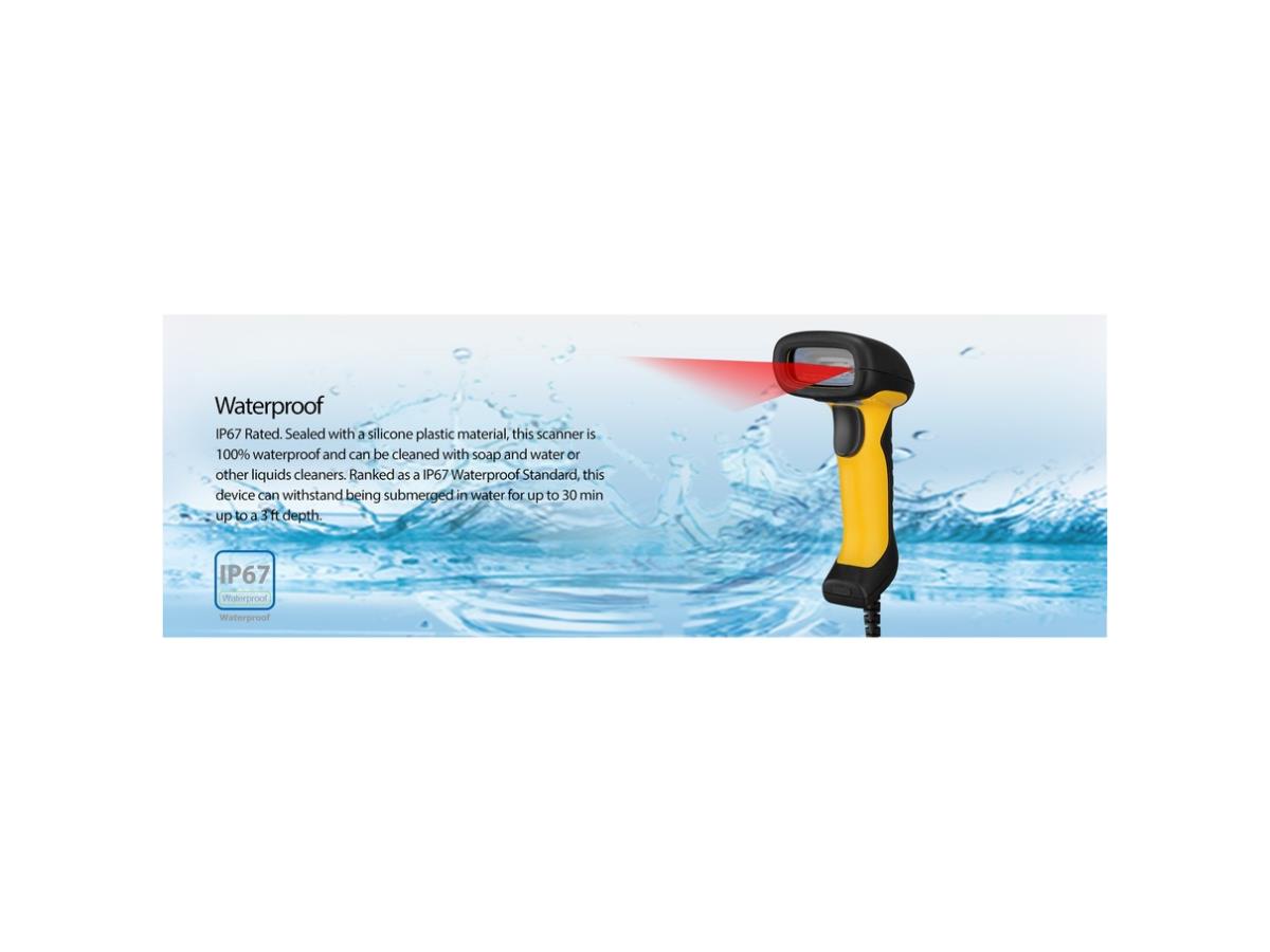 Waterproof Handheld CCD BarcodeScanner