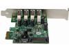 StarTech.com 4-Port PCI Express SuperSpeed USB 3.0 Controller Card with UASP - 5Gbps - USB 3.0 Expansion Card with SATA Power , TAA (PEXUSB3S4V)