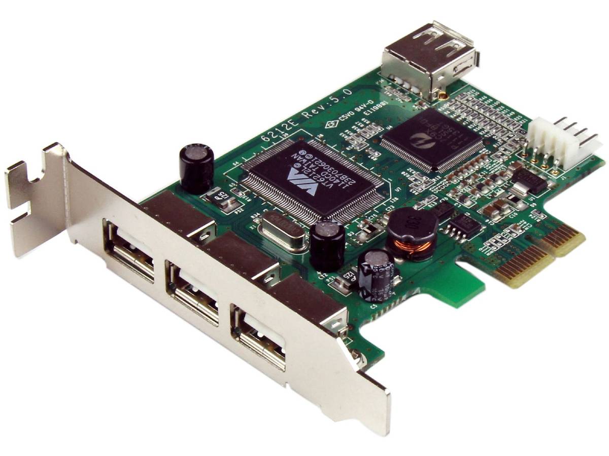 StarTech.com 4 Port PCI Express Low Profile High Speed USB Card - PCIe USB 2.0 Card - PCI-E USB 2.0 Card (PEXUSB4DP) - USB adapter - PCIe - 4 ports