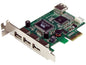 StarTech.com 4 Port PCI Express Low Profile High Speed USB Card - PCIe USB 2.0 Card - PCI-E USB 2.0 Card (PEXUSB4DP) - USB adapter - PCIe - 4 ports