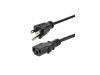 StarTech.com 10ft (3m) Computer Power Cord, NEMA 5-15P to C13 Power Cord, 10A 125V, 18AWG, Black Replacement AC Power Cord, Monitor Power Cable, NEMA 5-15P to IEC 60320 C13 TV Power Cord - PC Power Supply Cable - power cable - NEMA 5-15 to power