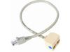 2-to-1 RJ45 Splitter Cable Adapter - F/M