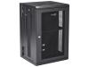 StarTech.com 18U 19" Wall Mount Network Cabinet, 16" Deep Hinged Locking IT Network Switch Depth Enclosure, Assembled Vented Computer Equipment Data Rack with Shelf & Flexible Side Panels - 18U Vented Cabinet (RK1820WALHM) - rack enclosure cabinet - 18U