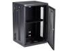 StarTech.com 18U 19" Wall Mount Network Cabinet, 16" Deep Hinged Locking IT Network Switch Depth Enclosure, Assembled Vented Computer Equipment Data Rack with Shelf & Flexible Side Panels - 18U Vented Cabinet (RK1820WALHM) - rack enclosure cabinet - 18U