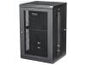 StarTech.com 18U 19" Wall Mount Network Cabinet, 16" Deep Hinged Locking IT Network Switch Depth Enclosure, Assembled Vented Computer Equipment Data Rack with Shelf & Flexible Side Panels - 18U Vented Cabinet (RK1820WALHM) - rack enclosure cabinet - 18U