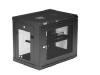 StarTech.com 2 Post 9U 19" Wall Mount Network Cabinet, Adjustable Depth 6-15" Locking IT Switch Depth Enclosure, Vented Computer/Electronics Equipment Data Rack w/ Shelf + Hook & Loop Tape - 19 Inch Wall Cabinet (RK9WALM) - rack enclosure cabinet - 9U