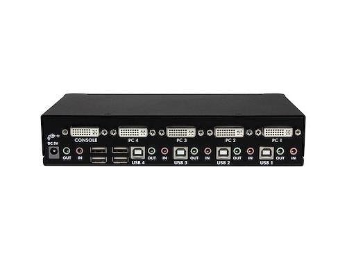 4 Port High Res USB DVI Audio KVM Switch