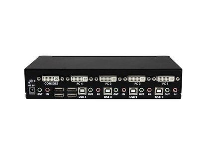 4 Port High Res USB DVI Audio KVM Switch