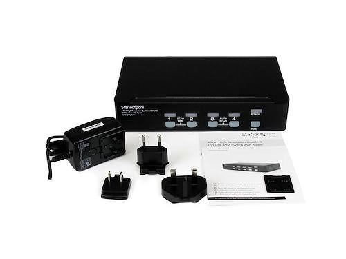 4 Port High Res USB DVI Audio KVM Switch