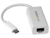 StarTech.com USB C to Gigabit Ethernet Adapter - White - USB 3.1 to RJ45 LAN Network Adapter - USB Type C to Ethernet (US1GC30W) - network adapter - USB-C - Gigabit Ethernet
