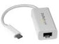 StarTech.com USB C to Gigabit Ethernet Adapter - White - USB 3.1 to RJ45 LAN Network Adapter - USB Type C to Ethernet (US1GC30W) - network adapter - USB-C - Gigabit Ethernet