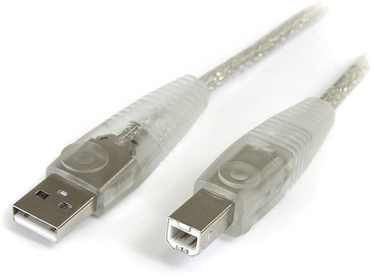 10 ft Transparent USB 2.0 Cable - A to B