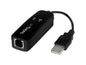 StarTech.com USB 2.0 Fax Modem, 56K External Hardware Dial Up V.92 Modem/Dongle/Adapter, Computer/Laptop Fax Modem, USB to Telephone Jack, USB Data Modem, Network Fax/CMR/POS - 56K V.92 Modem Dongle - fax / modem