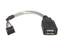 6" USB A to USB 4 Pin Header Cable