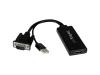StarTech.com VGA to HDMI Adapter with USB Audio & Power - Portable VGA to HDMI Converter - 1080p - adapter cable - HDMI / VGA / audio / USB - 10.2 in