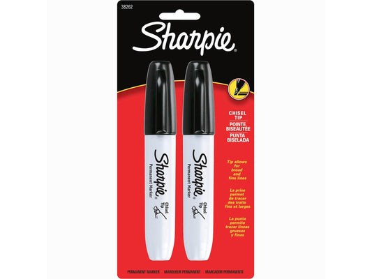 SHARPIE CHISEL 2PK BLK