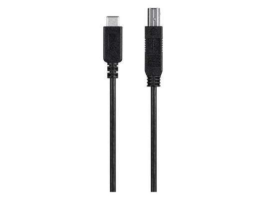Monoprice 2.0 USB-C to USB Type-B Printer Cable_ 480 Mbps_ 3.3ft_ Black