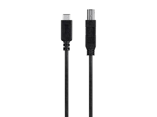 Monoprice 2.0 USB-C to USB Type-B Printer Cable_ 480 Mbps_ 6.6ft_ Black