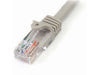 StarTech.com Cat5e Ethernet Cable - 3 ft - Gray- Patch Cable - Snagless Cat5e Cable - Short Network Cable - Ethernet Cord - Cat 5e Cable - 3ft (45PATCH3GR) - patch cable - 3 ft - gray