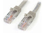 StarTech.com Cat5e Ethernet Cable - 3 ft - Gray- Patch Cable - Snagless Cat5e Cable - Short Network Cable - Ethernet Cord - Cat 5e Cable - 3ft (45PATCH3GR) - patch cable - 3 ft - gray