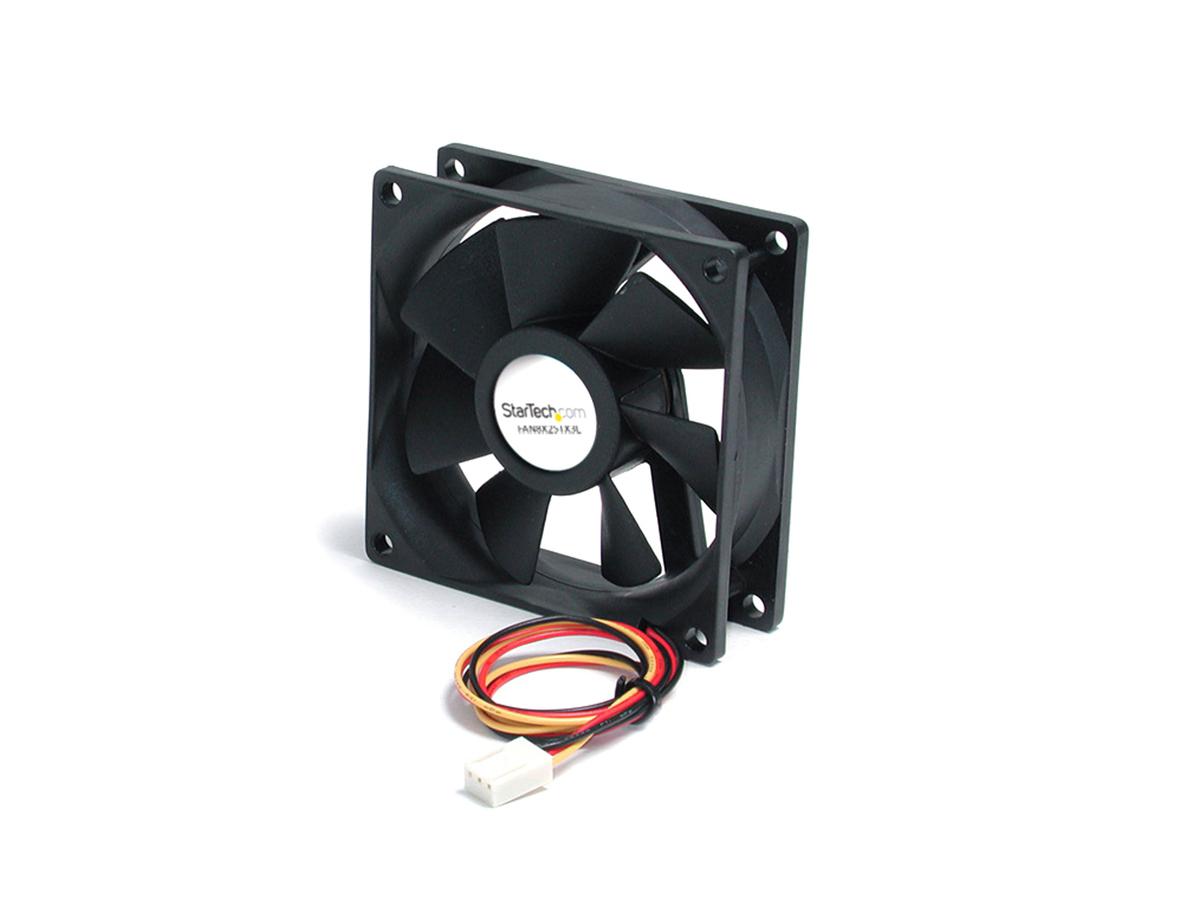 StarTech.com 80x25mm Ball Bearing Quiet Computer Case Fan w/ TX3 Connector - 3 pin case Fan - TX3 Fan - computer case Fan (FAN8X25TX3L) - system fan kit