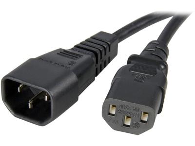 StarTech.com 6ft (1.8m) Power Extension Cord, C14 to C13, 10A 125V, 18AWG, Black Computer Power Cord Extension, IEC-320-C14 to IEC-320-C13 AC Power Cable - power extension cable - IEC 60320 C14 to power IEC 60320 C13 - 6 ft