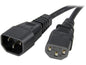 StarTech.com 6ft (1.8m) Power Extension Cord, C14 to C13, 10A 125V, 18AWG, Black Computer Power Cord Extension, IEC-320-C14 to IEC-320-C13 AC Power Cable - power extension cable - IEC 60320 C14 to power IEC 60320 C13 - 6 ft