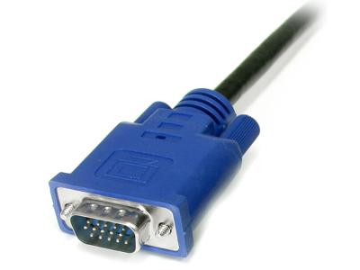 StarTech.com 3-in-1 Ultra Thin PS/2 KVM Cable - Keyboard / video / mouse (KVM) cable - PS/2, HD-15 (VGA) (M) to HD-15 (VGA) (M) - 6 ft - SVECON6 - keyboard / video / mouse (KVM) cable - 6 ft
