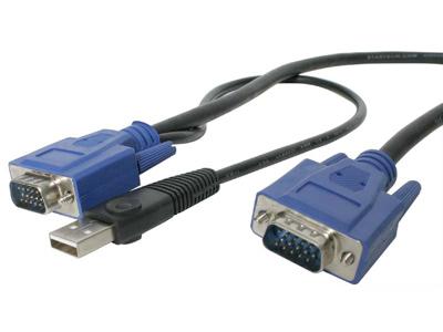 StarTech.com 10 ft Ultra Thin USB VGA 2-in-1 KVM Cable - VGA KVM Cable - USB KVM Cable - KVM Switch Cable (SVECONUS10) - video / USB cable - 10 ft