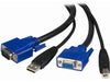 StarTech.com 2-in-1 Universal USB KVM Cable - Video / USB cable - HD-15 (VGA), USB Type B (M) to USB, HD-15 (VGA) - 15 ft - SVUSB2N1_15 - video / USB cable - 15 ft