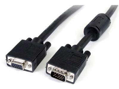 StarTech.com 15 ft. (4.6 m) VGA Extension Cable - HD15 VGA Extension - Triple-Coaxial - Male/Female - VGA Monitor Cable (MXT105HQ) - VGA extension cable - 15 ft