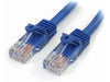 StarTech.com Cat5e Ethernet Cable10 ft - Blue - Patch Cable - Snagless Cat5e Cable - Network Cable - Ethernet Cord - Cat 5e Cable - 10ft - patch cable - 10 ft - blue
