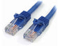 StarTech.com Cat5e Ethernet Cable10 ft - Blue - Patch Cable - Snagless Cat5e Cable - Network Cable - Ethernet Cord - Cat 5e Cable - 10ft - patch cable - 10 ft - blue
