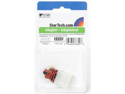 StarTech.com 12in Fan Adapter - TX3 to 2x LP4 Power Y Splitter Cable (CPUFANADAPT) - power splitter - 6 in