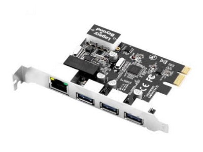 SIIG USB 5Gbps 3-Port Hub w/LAN PCIeCard