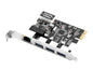 SIIG USB 5Gbps 3-Port Hub w/LAN PCIeCard