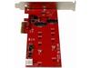 StarTech.com 2x M.2 SATA SSD Controller Card - PCIe - PCI Express M.2 SATA III Controller - NGFF Card Adapter (PEX2M2) - storage controller - M.2 Card / SATA 6Gb/s - PCIe 2.0 x2
