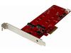 StarTech.com 2x M.2 SATA SSD Controller Card - PCIe - PCI Express M.2 SATA III Controller - NGFF Card Adapter (PEX2M2) - storage controller - M.2 Card / SATA 6Gb/s - PCIe 2.0 x2