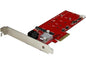 StarTech.com 2x M.2 NGFF SSD RAID Controller Card plus 2x SATA III Ports - PCIe - Two Slot PCI Express M.2 RAID Card plus Two SATA Ports (PEXM2SAT3422) - storage controller (RAID) - M.2 Card / SATA 6Gb/s - PCIe 2.0 x2