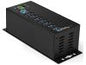StarTech.com 7 Port USB Hub with Power Adapter, Surge Protection, Metal Industrial USB 3.0 Data Transfer Hub, Din Rail, Wall or Desk Mountable, High Speed USB 3.1/USB 3.2 Gen 1 5Gbps Hub - Windows/macOS/Linux (HB30A7AME) - hub - 7 ports - TAA Compliant