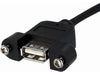 StarTech.com 1 ft Panel Mount USB Cable - USB A to Motherboard Header Cable Adapter F/F - USB 2.0 internal Cable (USBPNLAFHD1) - USB internal to external cable - USB to 5 pin USB 2.0 header - 1 ft