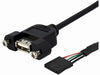 StarTech.com 1 ft Panel Mount USB Cable - USB A to Motherboard Header Cable Adapter F/F - USB 2.0 internal Cable (USBPNLAFHD1) - USB internal to external cable - USB to 5 pin USB 2.0 header - 1 ft