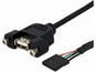 StarTech.com 1 ft Panel Mount USB Cable - USB A to Motherboard Header Cable Adapter F/F - USB 2.0 internal Cable (USBPNLAFHD1) - USB internal to external cable - USB to 5 pin USB 2.0 header - 1 ft